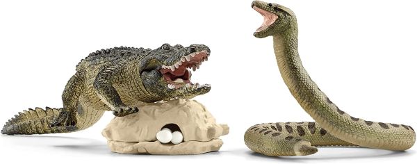 SHL42625 - Figurine dal mondo degli animali selvatici - Duello tra alligatori e anaconda - 1