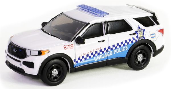 GREEN43030-D - FORD Police Interceptor utility 2019 Polizia di Chicago della serie HOT PURSUIT in blister - 1