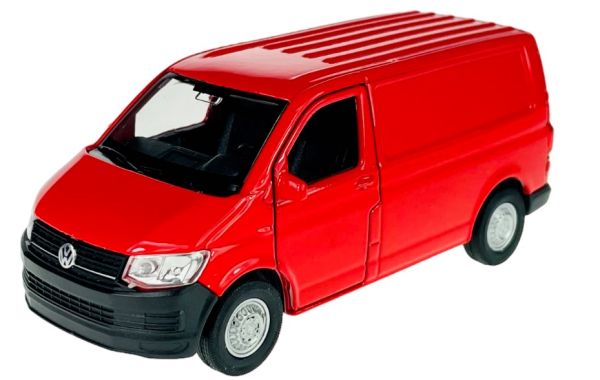 WEL43762ROUGE - VOLKSWAGEN T6 furgone rosso modello a frizione - 1