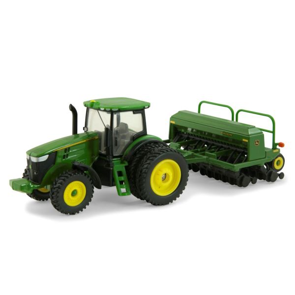 ERT45433 - JOHN DEERE 7215R ruote posteriori doppie con seminatrice - 1