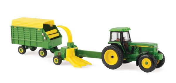 ERT45589 - JOHN DEERE 4960 con trincia trainata e rimorchio - 1