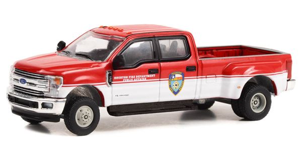 GREEN46110-D - 2019 FORD F-350 dually Dipartimento dei vigili del fuoco di Houston in blister - 1