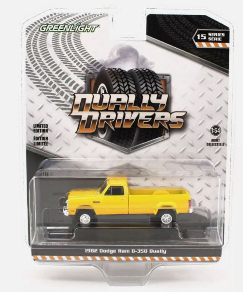 GREEN46150-B - DODGE Ram D-350 Dually 1982 giallo della serie DUALLY DRIVERS in blister - 1