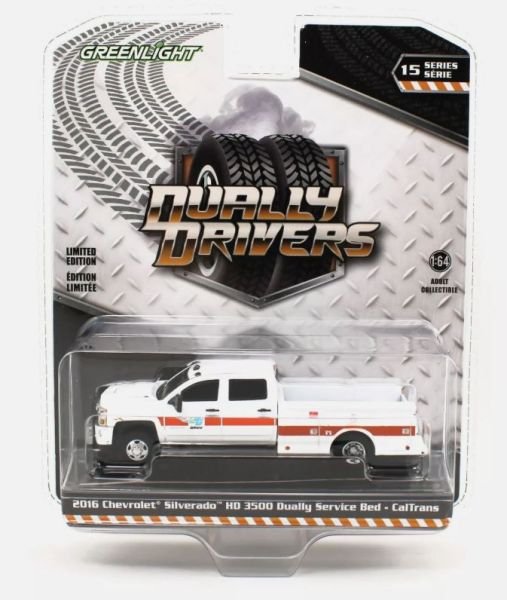 GREEN46150-C - CHEVROLET Silverado HD 3500 Dually Service 2016 - CALTRANS della serie DUALLY DRIVERS in blister - 1