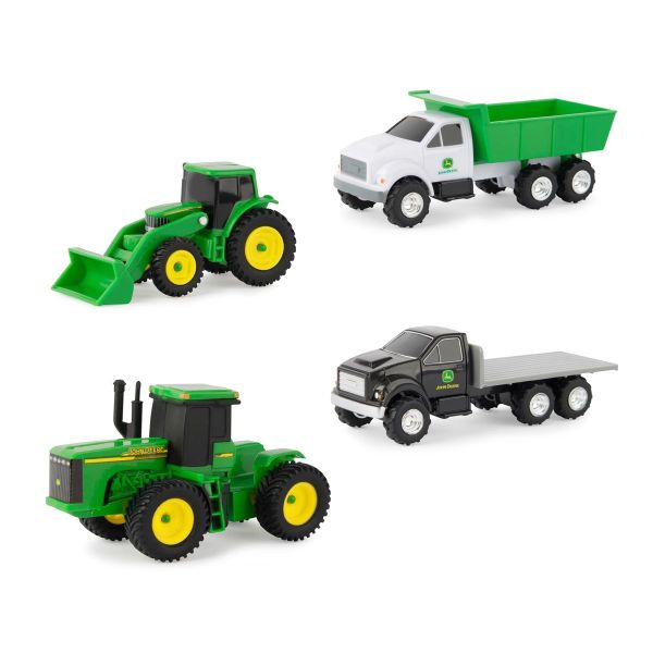 ERT37685-47212 - Set di 4 veicoli JOHN DEERE - Trattori e camion con cassone ribaltabile e pianale - 1