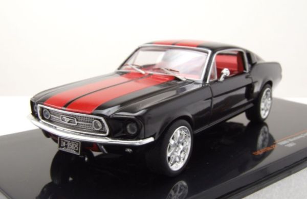 IXOCLC478N.22 - 1967 FORD Mustang fastback nero e rosso - 1