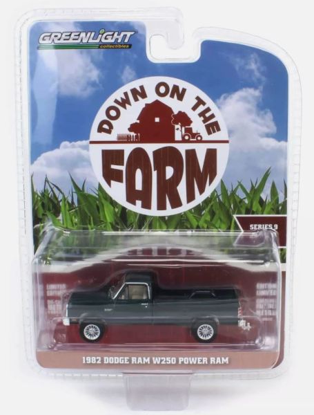 GREEN48090-B - DODGE Ram W250 Power Ram 1982 verde della serie DOWN ON THE FARM 09 in blister - 1