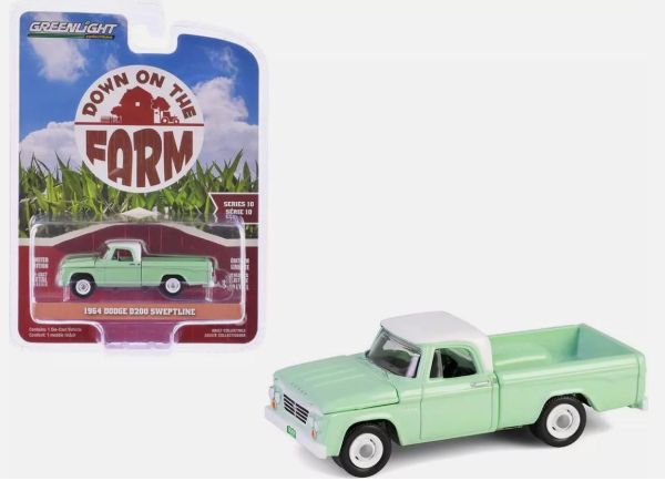 GREEN48100-B - DODGE D200 Sweptline 1964 verde da DOWN ON THE FARM serie 10 in blister - 1