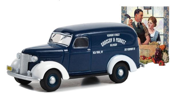 GREEN54080-A - CHEVROLET Panel Truck 1939 GROCERY & MARKET della serie NORMAN ROCKWELL in blister - 1