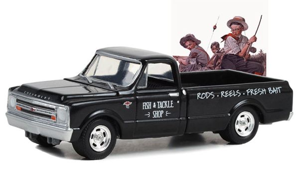 GREEN54080-D - 1968 CHEVROLET C-10 Fish & Tackle della serie NORMAN ROCKWELL in blister - 1