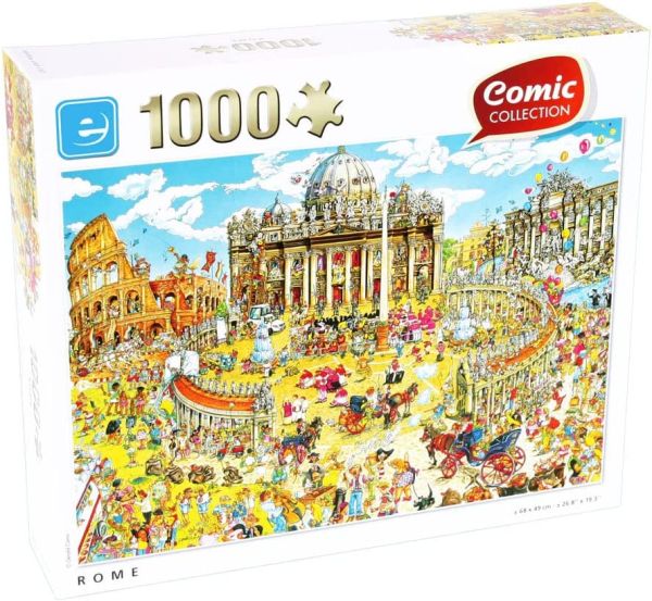 KING56016 - Puzzle 1000 pezzi Collezione Fumetti Roma - 1