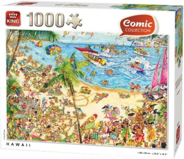 KING56017 - 1000 pezzi Puzzle Comic Collection Hawaii - 1