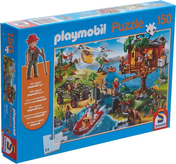 SCM56164 - Puzzle di 150 pezzi PLAYMOBIL Casa sull'albero con figura - 1