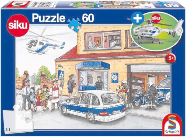 SCM56351 - Puzzle da 60 pezzi Stazione di polizia con elicottero - 1