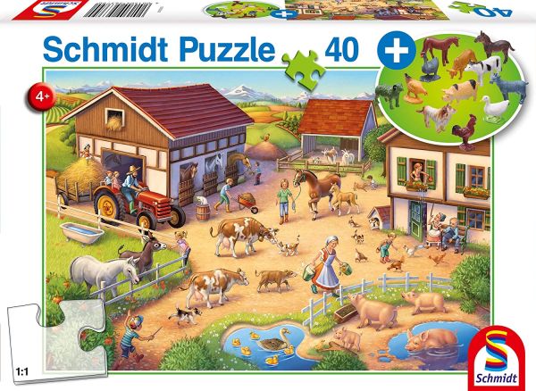 SCM56379 - Puzzle da 40 pezzi Fattoria felice con animali - 1