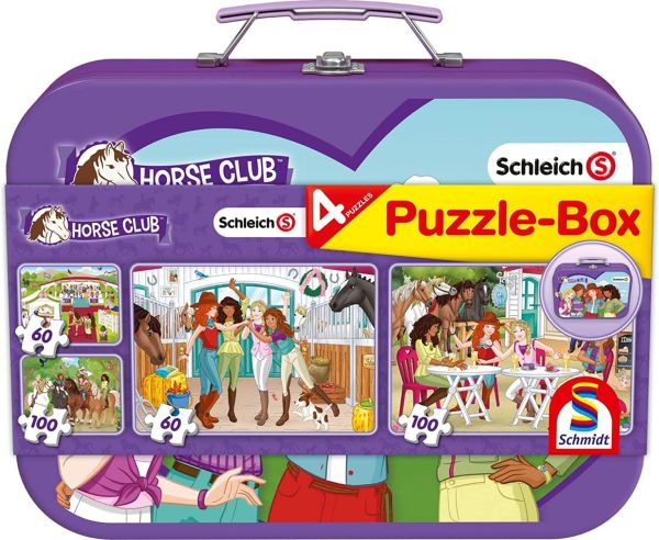 SCM56515 - 4 puzzle 60 e 100 pezzi SCHLIECH Horse Club - 1