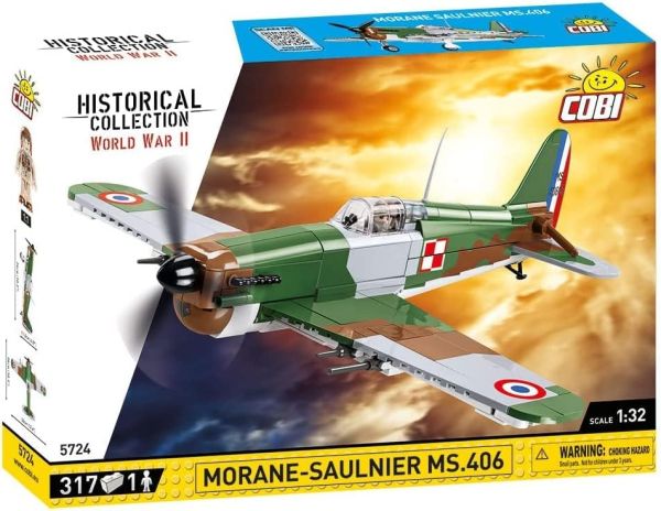 COB5724 - Aereo militare Morane-Saulnier MS.406 - 317 pezzi - 1