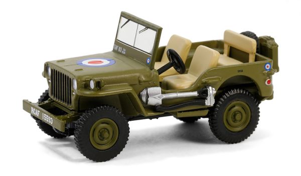 GREEN61040-B - JEEP Willys MB 1942 auto di comando dell'esercito britannico della serie BATTALION 64 in blister - 1