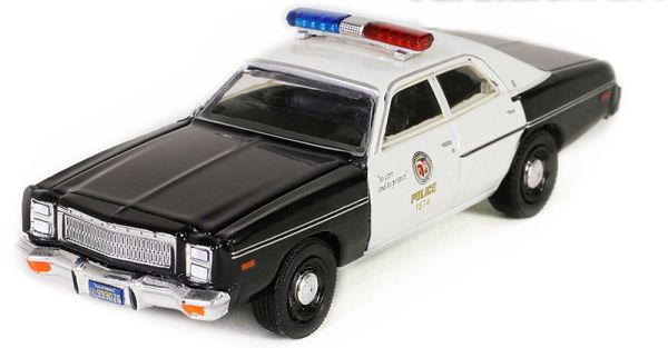 GREEN62020-A - PLYMOUTH Fury 1977 Police dal film TERMINATOR in blister cardato - 1