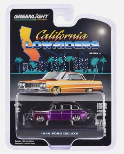 GREEN63070-A - FORD Deluxe 1946 viola della serie CALIFORNIA LOWRIDERS in blister - 1