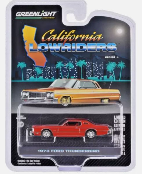 GREEN63070-E - FOD Thunderbird 1973 rosso della serie CALIFORNIA LOWRIDERS in blister - 1