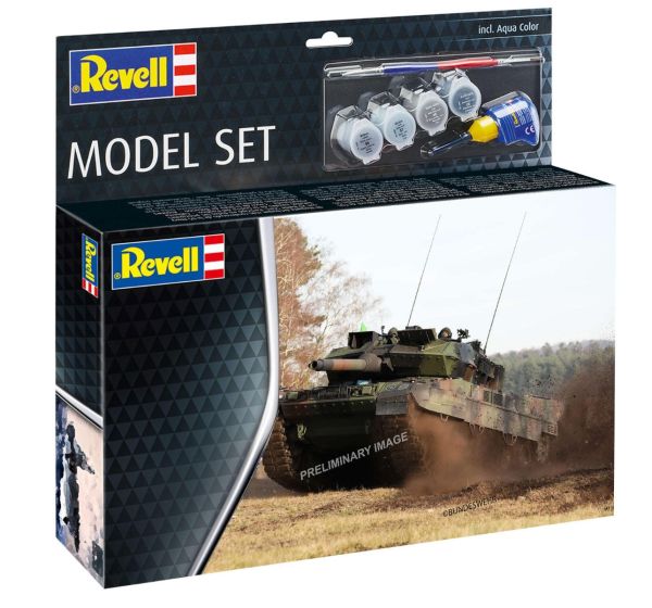 REV63355 - SET MODELLO - Char LEOPARD 2 A7V con vernice da assemblare - 1