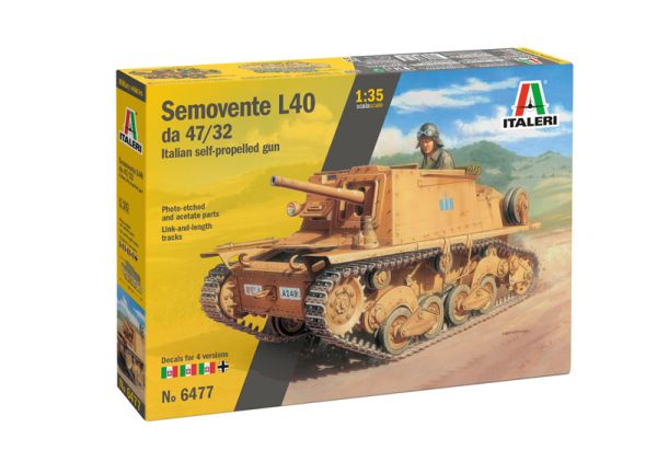 ITA6477 - Carro armato Semovente L40 da 47/32 da assemblare e dipingere - 1