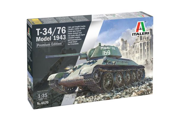 ITA6570 - Carro armato T-34/76 Mod.43 da assemblare e dipingere - 1