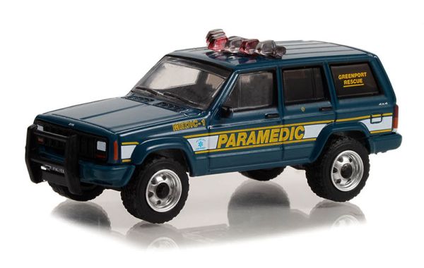 GREEN67040-B - 1998 JEEP Cherokee Squadra di soccorso di New York PRIMI RISPONDITORI confezione in blister - 1