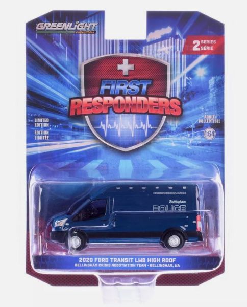 GREEN67060-D - FORD Transit LWB 2020 Police Washington della serie FIRST RESPONDERS in blister - 1