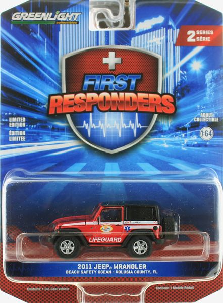 GREEN67060-E - JEEP Wrangler 2011 Beach Safety Ocean della serie FIRST RESPONDERS in blister - 1