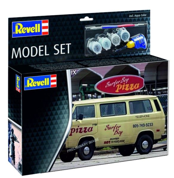 REV67725 - SET MODELLO - VOLKSWAGEN Tipo 3 Surfer Boy STRANGER THINGS con vernice da assemblare - 1