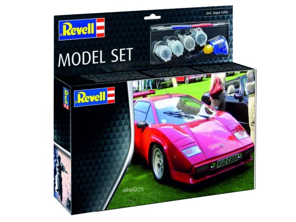 REV67730 - SET MODELLO - LAMBORGHINI Countach LP500S con vernice da assemblare - 1