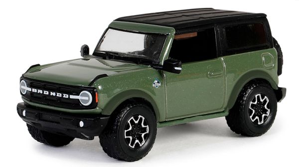 GREEN68050-E - FORD bronco outer Banks 2023 verde della serie SHOWROOM FLOOR in blister - 1