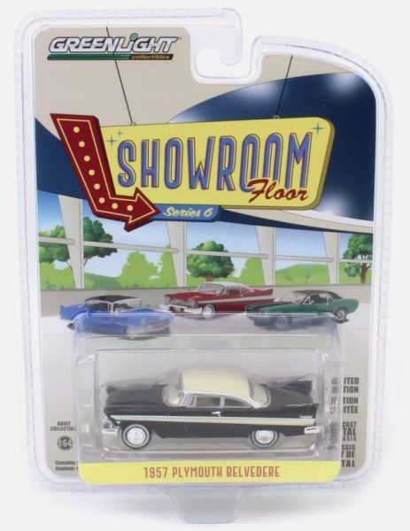 GREEN68060-A - PLYMOUTH Belvedere 1957 Black della serie SHOWROOM FLOOR in blister - 1