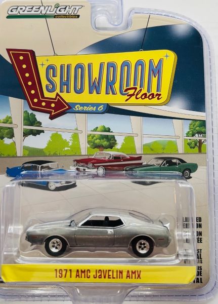 GREEN68060-B_GRIS - AMC Javelin AMX 1971 Argento della serie SHOWROOM FLOOR in blister - 1