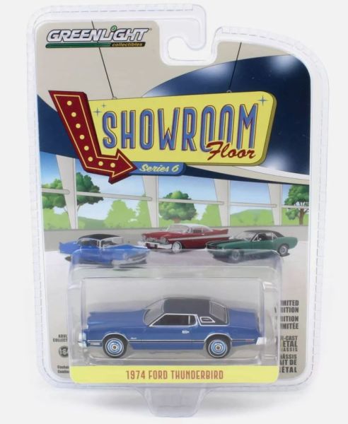 GREEN68060-C - FORD Thunderbird 1974 blu della serie SHOWROOM FLOOR in blister - 1