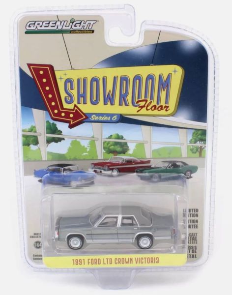 GREEN68060-F - FORD LTD Crown Victoria 1991 grigio della serie SHOWROOM FLOOR in blister - 1