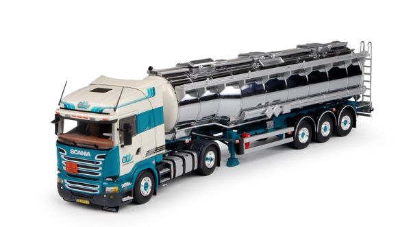 TEK68699 - SCANIA R13 4x2 con rimorchio a 3 assi OUDEN TANK TRANSPORT - 1