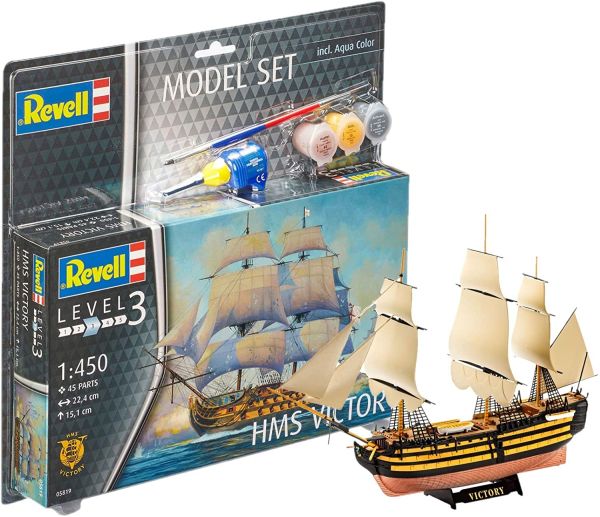 REV65819 - Mdoel set HMS Victory con vernice da assemblare - 1