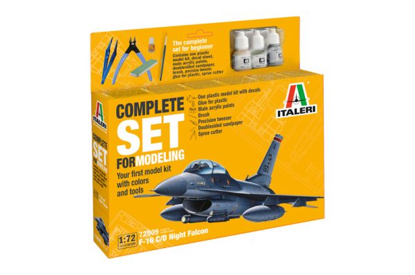 ITA72009 - F-16 C/D Night Falcon starter kit da assemblare e dipingere - 1