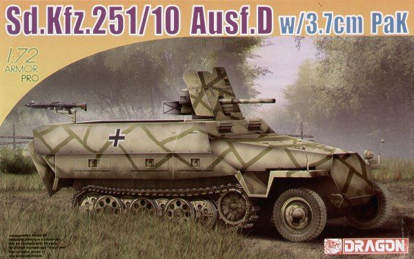 DRA7280 - Veicolo militare Sd.Kfz.251/10 Ausf.D con 3,7cm da assemblare e dipingere - 1