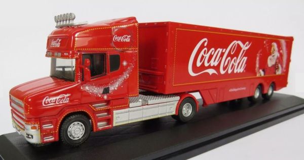 OXF76TCAB004CC - SCANIA T CAB 4x2 con rimorchio 2 assi COCA-COLA Noël - 1