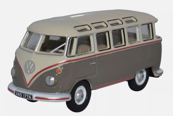 OXF76VWS009 - Autobus VOLKSWAGEN Tipo 1 Samba grigio topo e bianco - 1