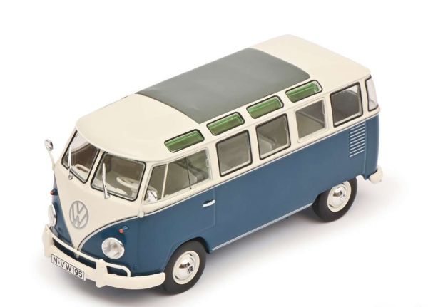 SCH7874 - VOLKSWAGEN Tipo 1 Samba Bus Blu e Bianco - 1