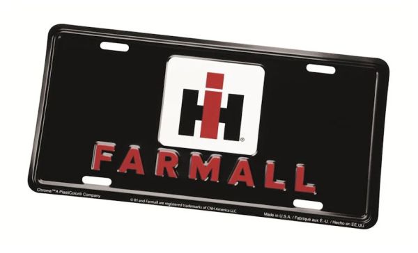 CA7920 - Targa in metallo IH Farmall nera - 30 x 15 cm - 1