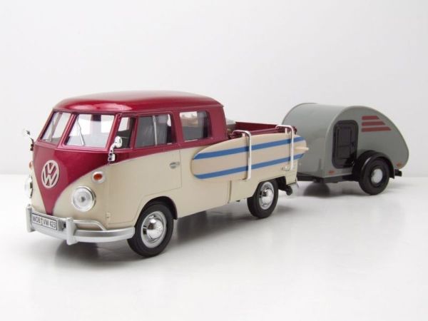 MMX79673 - VOLKSWAGEN Tipo 2 Pick-up con roulotte e tavola da surf - 1