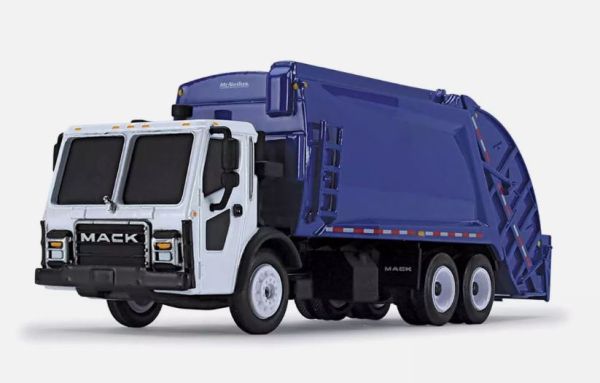 FIGE80-0352 - MACK LR 6x4 con contenitore per rifiuti McNEILUS blu e bianco - 1