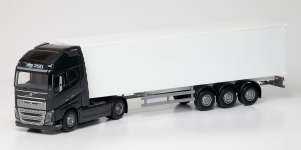 EMEK81133 - VOLVO FH16 GL 750 XL 4x2 nero con rimorchio a 3 assi bianco - 1