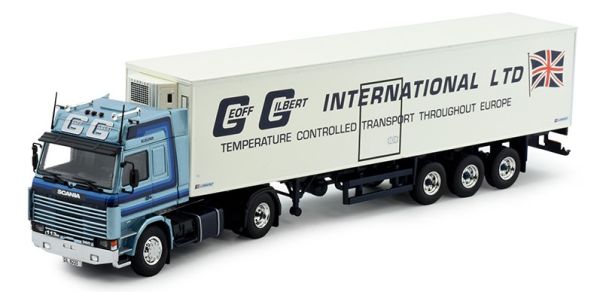 TEK81195 - SCANIA R113 4x2 con rimorchio frigorifero 3 assi GILBERT GEOFF - 1